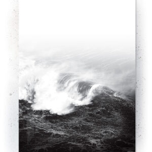Plakat / Canvas / Akustik: Bølger (Black) Plakater > Sort / Hvid plakater