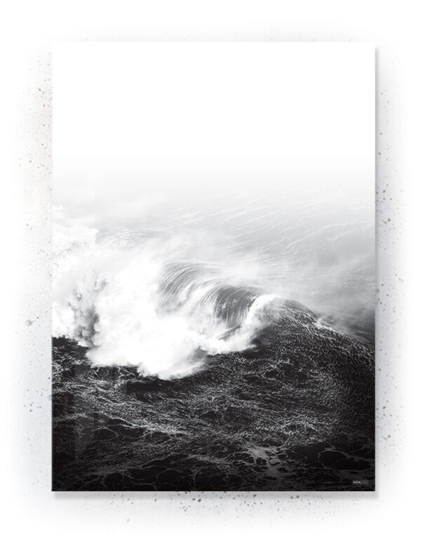 Plakat / Canvas / Akustik: Bølger (Black) Plakater > Sort / Hvid plakater