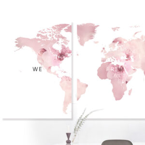 Verden - We Are One - 3 delt (Flush Pink) Artworks > Populær