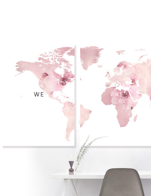 Verden - We Are One - 3 delt (Flush Pink) Artworks > Populær