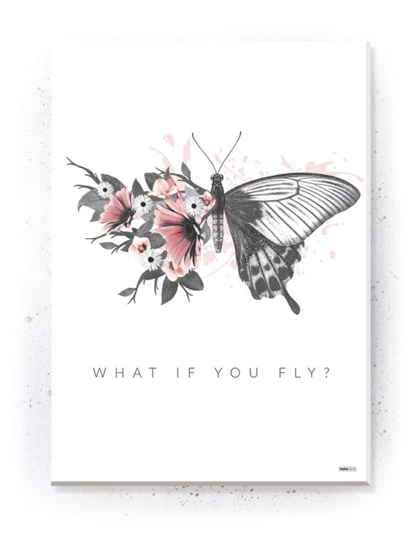 Plakat / Canvas / Akustik: What if you fly? (Flush Pink) Artworks > Populær