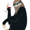Wine Sloth af ThomasWoody Illux Art shop - Grafisk kunst - Thomas Woody