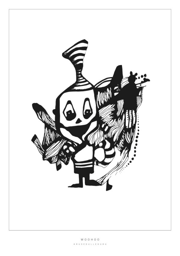 WooHoo af Krusedulleguru Illux Art shop - Grafisk kunst - Kids Art - Krusedulle guru