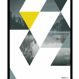 Plakat: Trekanter (Yellow Nature) Artworks > Populær